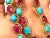 Bochic "Capri" Vintage Ruby, Turquoise & Diamond Necklace & Earrings Set 18K Gold For Sale - Image 16 of 18
