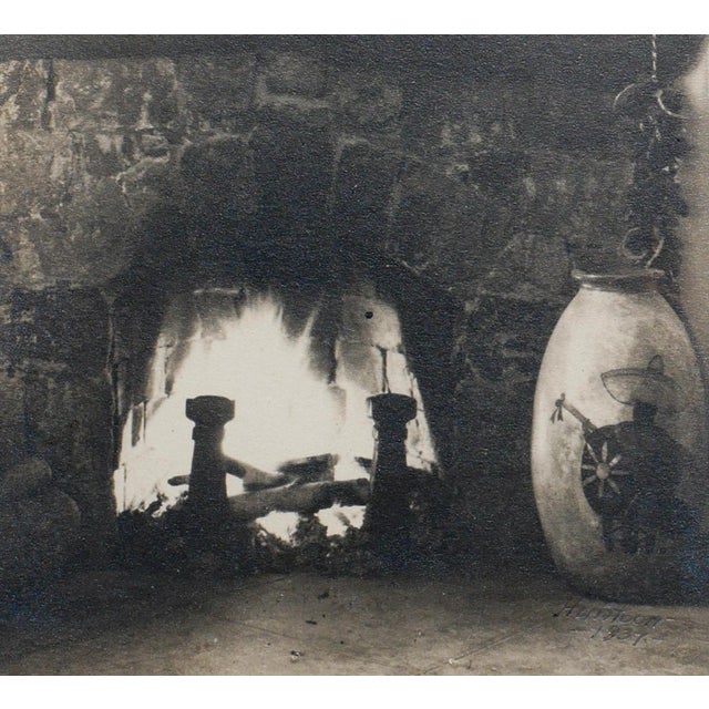 Early Black and White Still Life Photograph of an Interior Fireplace Hearth, 1937 For Sale - Image 11 of 11