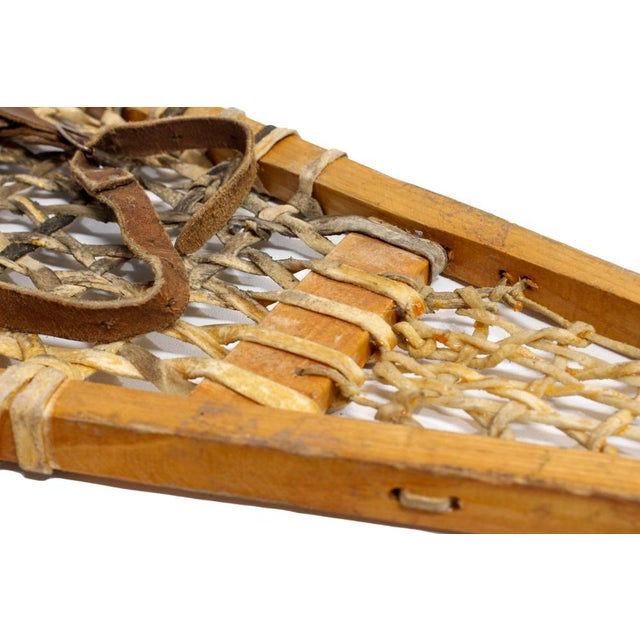 1960s Snow Shoes Rustic Cabin Set T 42 X 12 X 1 For Sale - Image 5 of 10