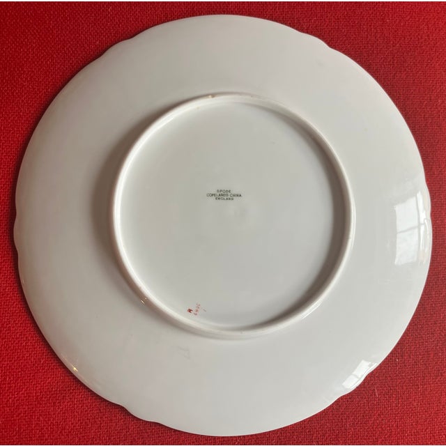 Antique Early 20th Century Spode Porcelain Yellow & Gold Honeycomb 9" China Plates - Set of 6 For Sale - Image 11 of 17