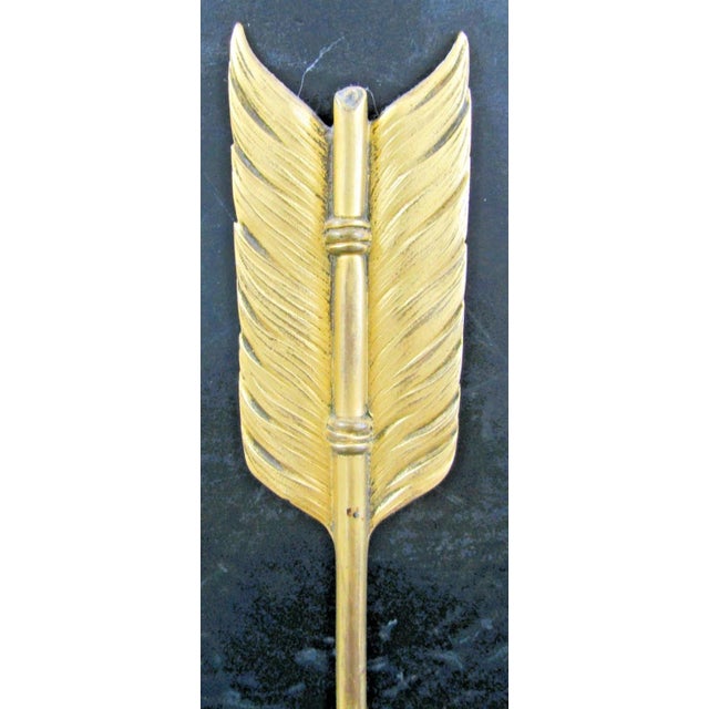 Pair French Empire Wall Sconces Bronze Arrow Medusa and Shades Late 19th Century For Sale - Image 4 of 18