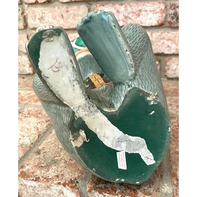 Late 20th Century Late 20th Century Chinoiserie Porcelain Monkey Bowl For Sale - Image 5 of 8