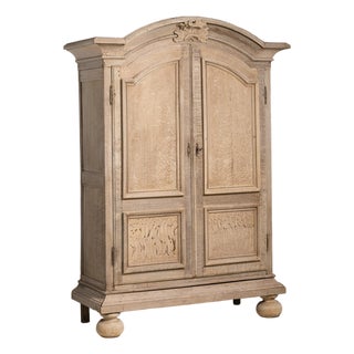 Early 19th Century France Antique White Wood Armoires Wardrobes & Linen Presses For Sale