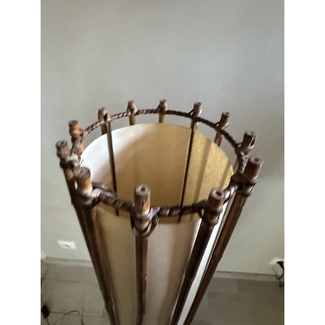 Vintage Rattan Floor Lamp, 1960s For Sale - Image 3 of 18