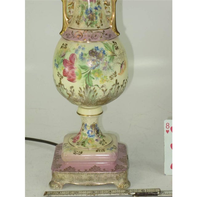 Light Green 1930s Beckwith China Victorian Style Hand Painted Gold Urn Porcelain For Sale - Image 8 of 12
