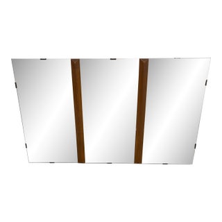 Large Beveled Mid 20th Century Wall Mirror For Sale