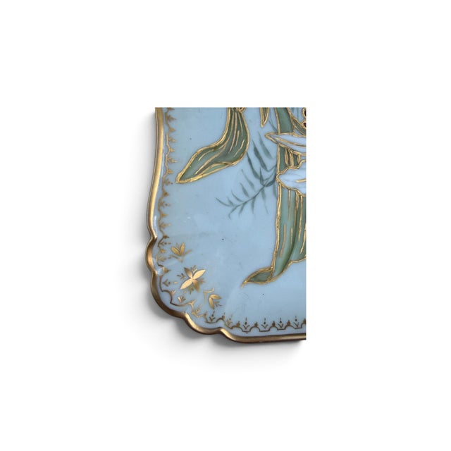 Victorian Antique 19th Century Haviland & Co. Limoges Hand-Painted Porcelain Orchid Tray For Sale - Image 3 of 9