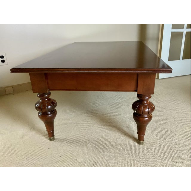 Wood Vintage Rectangular Mahogany Chippendale Style Coffee Table For Sale - Image 7 of 18