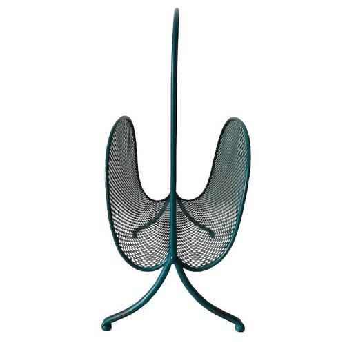 Vintage Magazine Rack in Metal, 1980s For Sale - Image 6 of 8