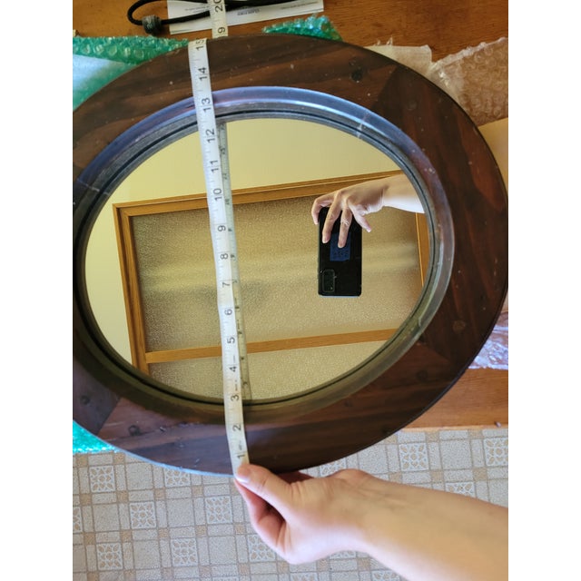 1930s Oval Mirror For Sale - Image 4 of 4