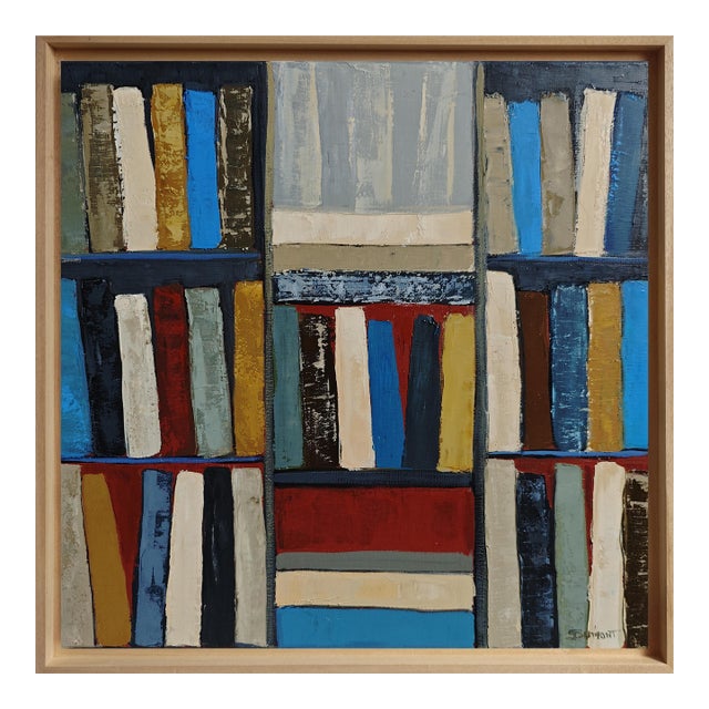 Philosophy, Abstract Library, Contemporary, Framed by Sophie Dumont For Sale
