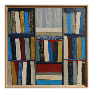 Philosophy, Abstract Library, Contemporary, Framed by Sophie Dumont