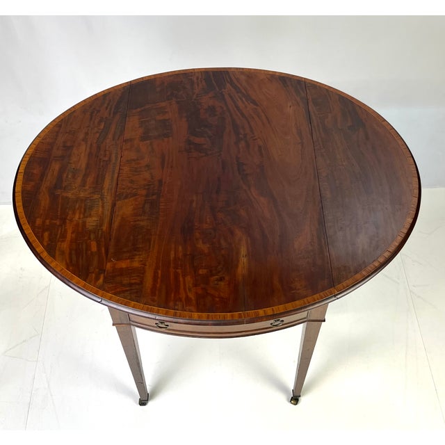 Early 19th Century Period Georgian Mahogany Pembroke Table With Banded Edge For Sale - Image 15 of 18