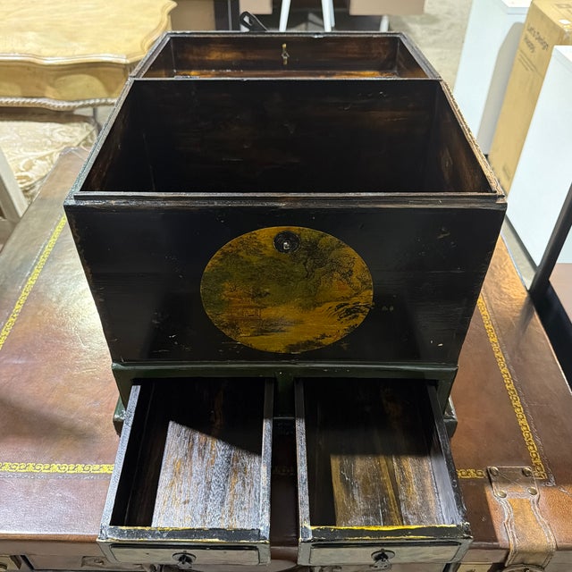 19th Century Antique Gansu Table Top Chest 1850-1870 “The Red Cabinet” For Sale - Image 5 of 6