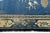 Blue Antique Chinese Peking Art Deco Wool Rug in Indigo Blue and Cream, Circa 1920s For Sale - Image 8 of 12