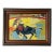 Petite Mid Century Abstract Bull Fighting Painting For Sale