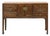 47" Brown Wood Grain Pattern Drawers Console Side Altar Table For Sale