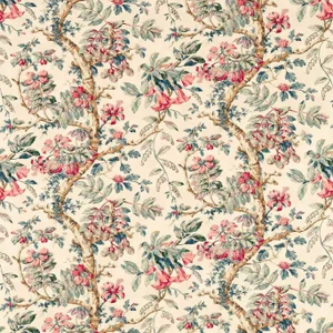 Zoffany Coromandel Print Fabric in Indigo