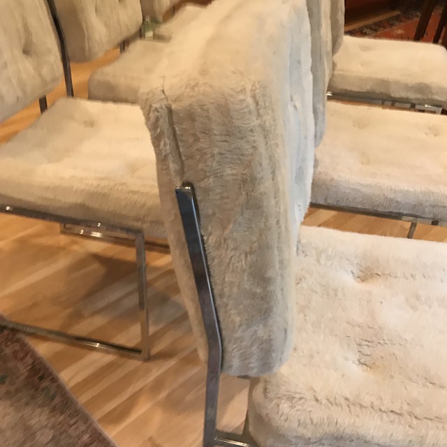 Faux Fur Chromecraft Dining Chairs Set of 6 Chairish