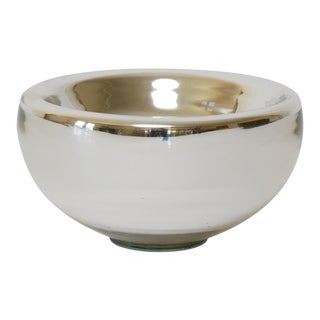 Vintage Mexican Mirrored Mercury Glass Bowl For Sale