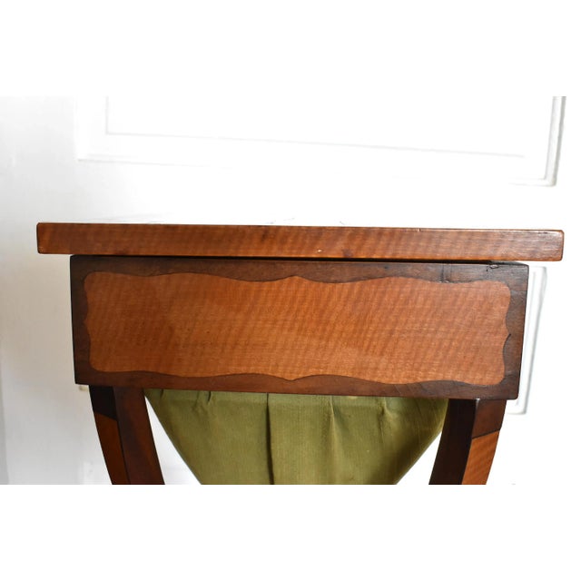 Brown Antique Georgian Marquetry Inlay Work Table For Sale - Image 8 of 13