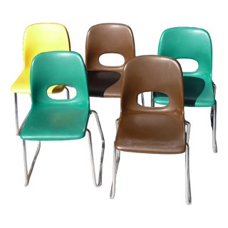 Stahl-Color Chairs from Casal, 1980s, Set of 5 For Sale