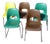 Stahl-Color Chairs from Casal, 1980s, Set of 5 For Sale
