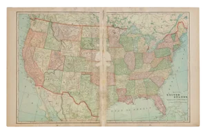 Cram's 1907 Map of United States of America