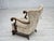 Vintage Danish Lounge Chair in Furniture Fabric and Carved Oak, 1950s For Sale - Image 16 of 18
