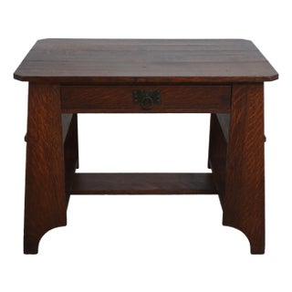 Charles Limbert Attributed Mission Oak Vintage Desk For Sale