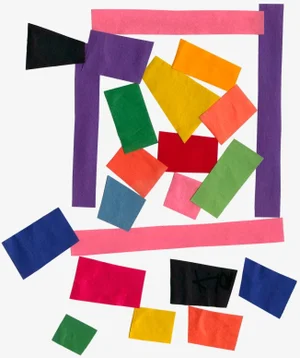 Outsider Art “Tumbling Squares and Rectangles” Giclee Print -