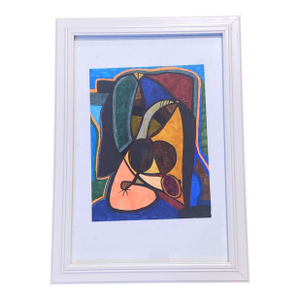Felt Pens on Paper Abstract Yjr Framed " L'oeil"