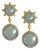 Aquamarine Pinwheel Drop Earrings For Sale