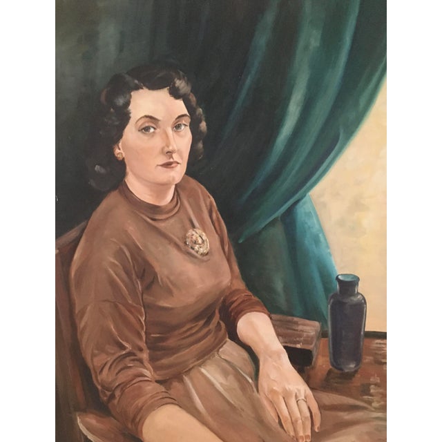 Figurative Portrait of a Lady, Joe Yaegar Oil Painting, Framed For Sale - Image 3 of 10