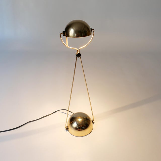 Gold Meridiana Desk Lamp by Stephano Cevoli, Italy, 1980s For Sale - Image 8 of 16