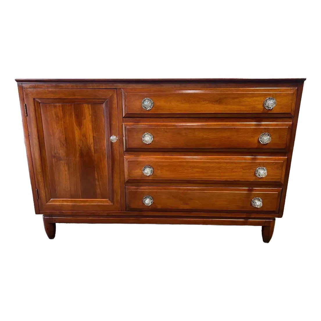 Willet Furniture Mid Century Solid Cherry Sideboard Cabinet | Chairish
