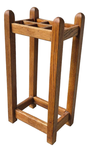 Early 20th Century Arts and Crafts Mission Stickley Style Oak Wood Umbrella Stand