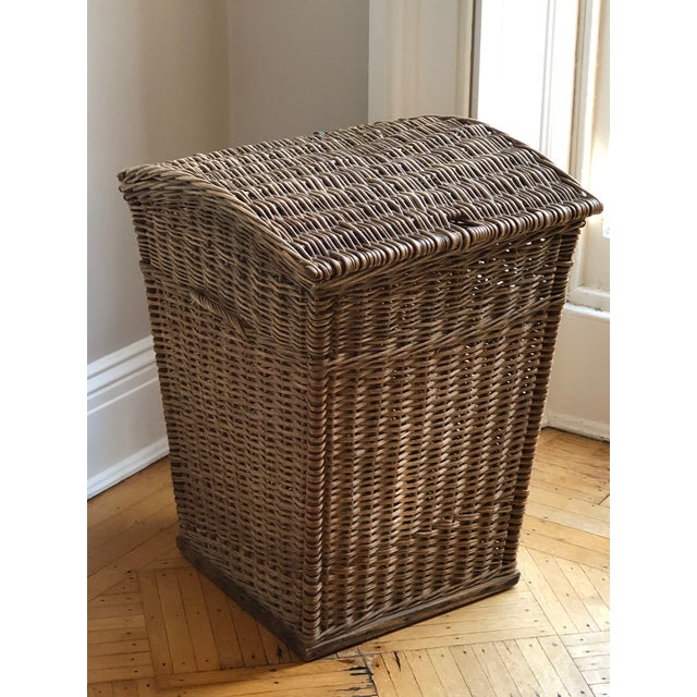 Large Antique Wicker Storage Hamper Chairish