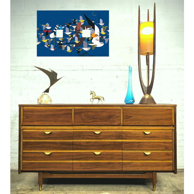 1960s Refreshing Mid Century Modern Walnut 9 Drawer Long Dresser Mainline Hooker For Sale - Image 12 of 12