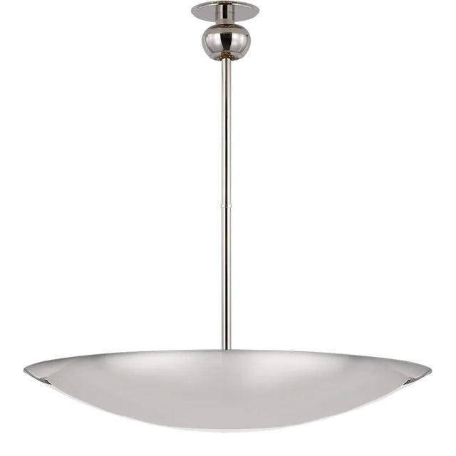 Paloma Contreras for Visual Comfort Signature Comtesse XL Uplight Chandelier in Polished Nickel For Sale