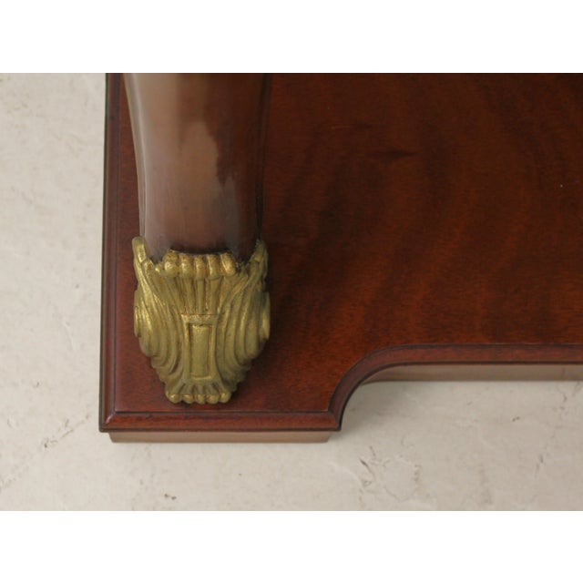 Kindel Neoclassical Mahogany Petticoat Console Table For Sale - Image 10 of 13