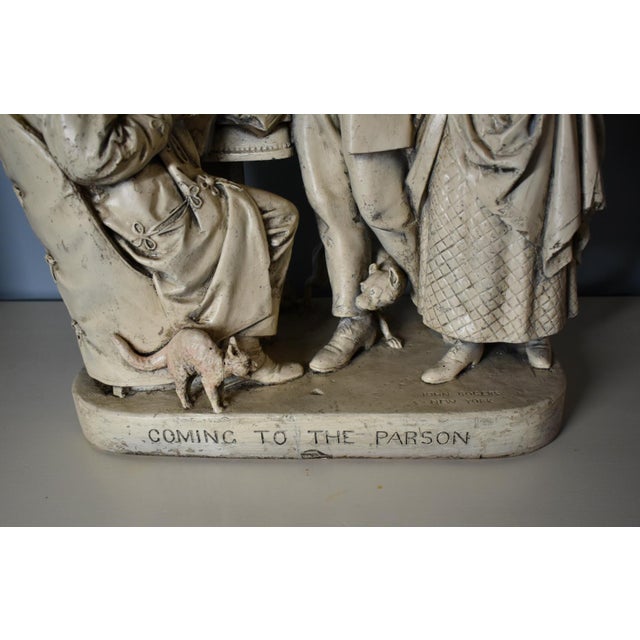 Antique John Rogers "Coming to the Parson" Figural Sculpture For Sale - Image 11 of 12