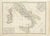 Antique Map of Italy with Inset of Rome, 1812 For Sale