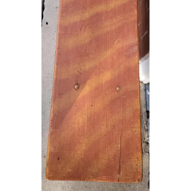 19th C Paint Decorated Farmhouse Benches, Pair For Sale In Los Angeles - Image 6 of 8