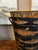 Late 20th Century Vintage English Planter Jardiniere Urn Fish Decoupage Black Tole Lodge Décor For Sale - Image 5 of 18