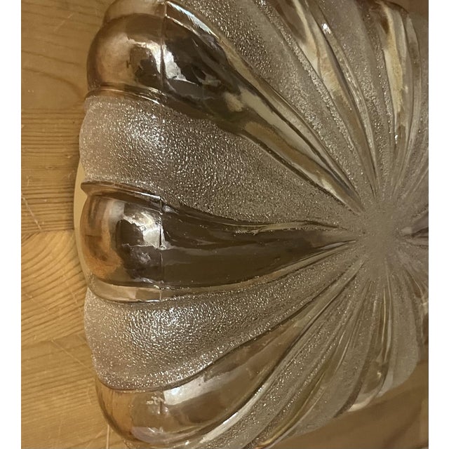 Midcentury Modern German Glass Flush Mounts by Wila Leuchten, 1970s, Set of 2 For Sale - Image 4 of 9