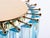 Aquamarine Murano Glass Triedri Curvati Chandelier from Venini, Italy, 1980s For Sale - Image 6 of 14