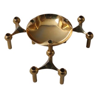 Gilded Candleholders from Nagel, 1970s, Set of 4 For Sale