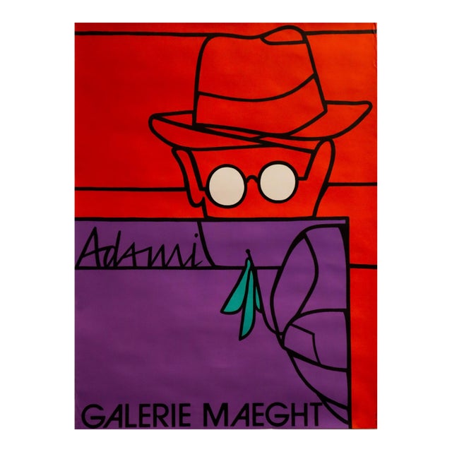 1970s French Exhibition Poster - Valerio Adami at Galerie Maeght For Sale