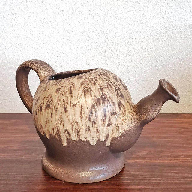 Silberdistel Keramik Lava Glaze Watering Jug For Sale - Image 11 of 11